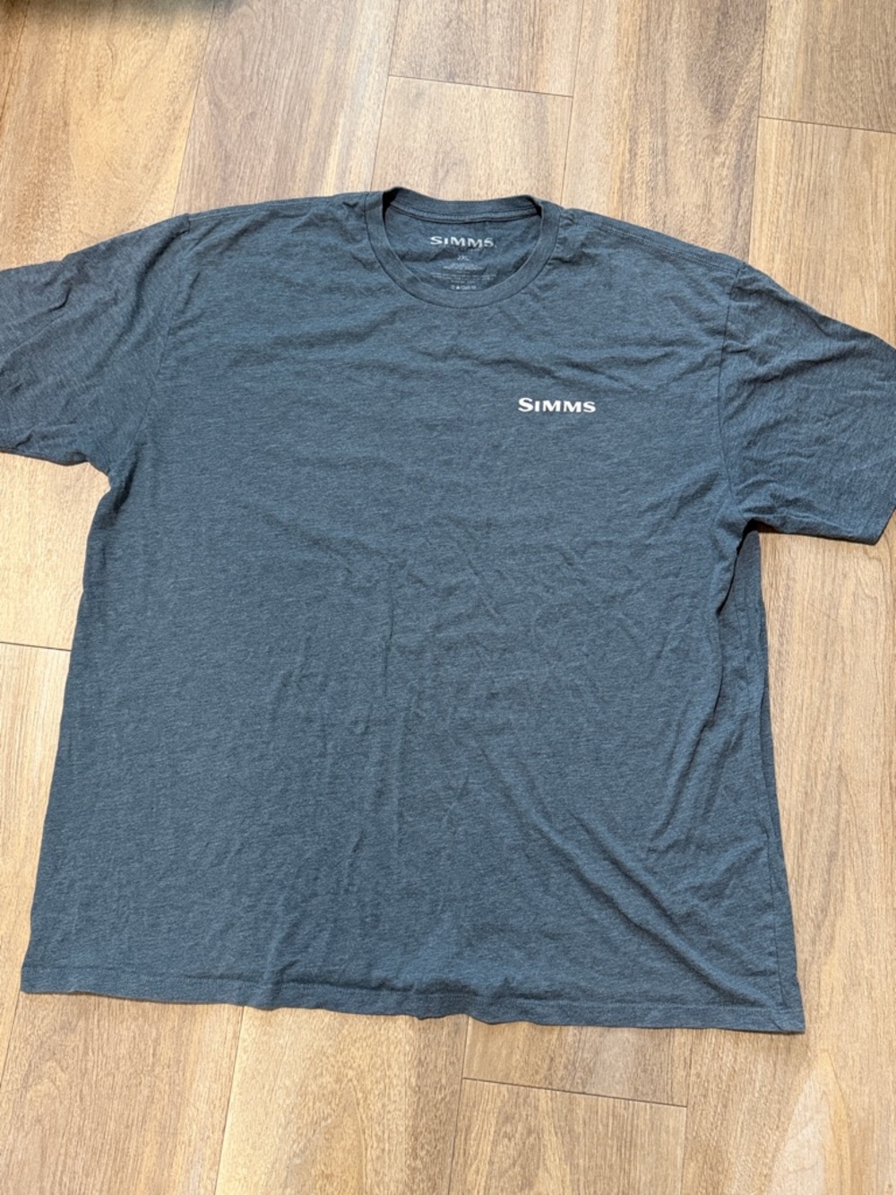 Simms Charcoal Short Sleeve Logo Tee